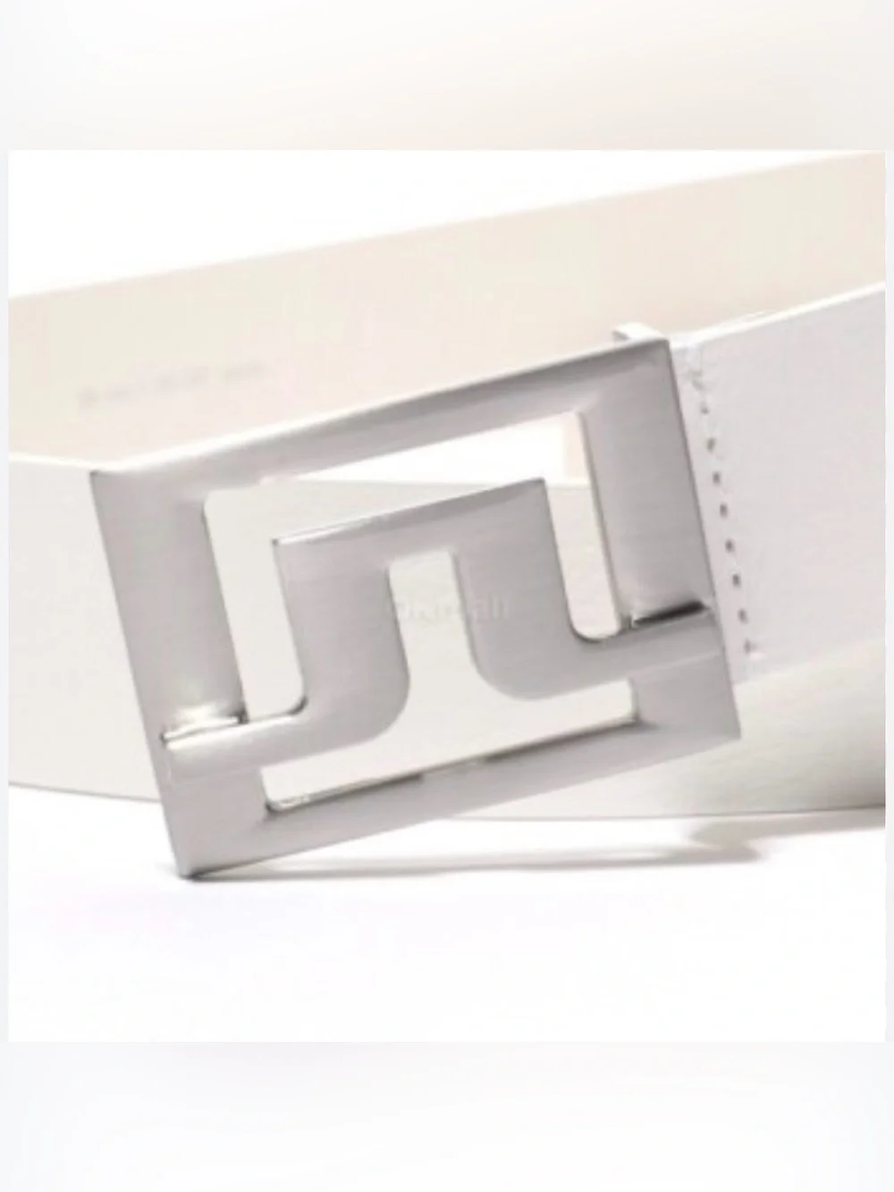 J Lindeberg Slater White Leather Golf Belt NWT Size 38